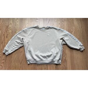 Adidas Originals Adicolor Classics Sweatshirt Women's MED Beige Oversized Cotton